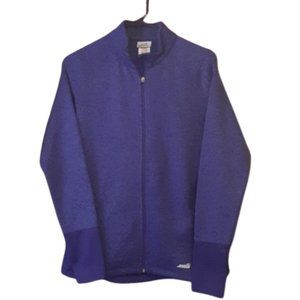 Avia Athletic Sweatshirt Size M Full Front Zip Blue Heathered